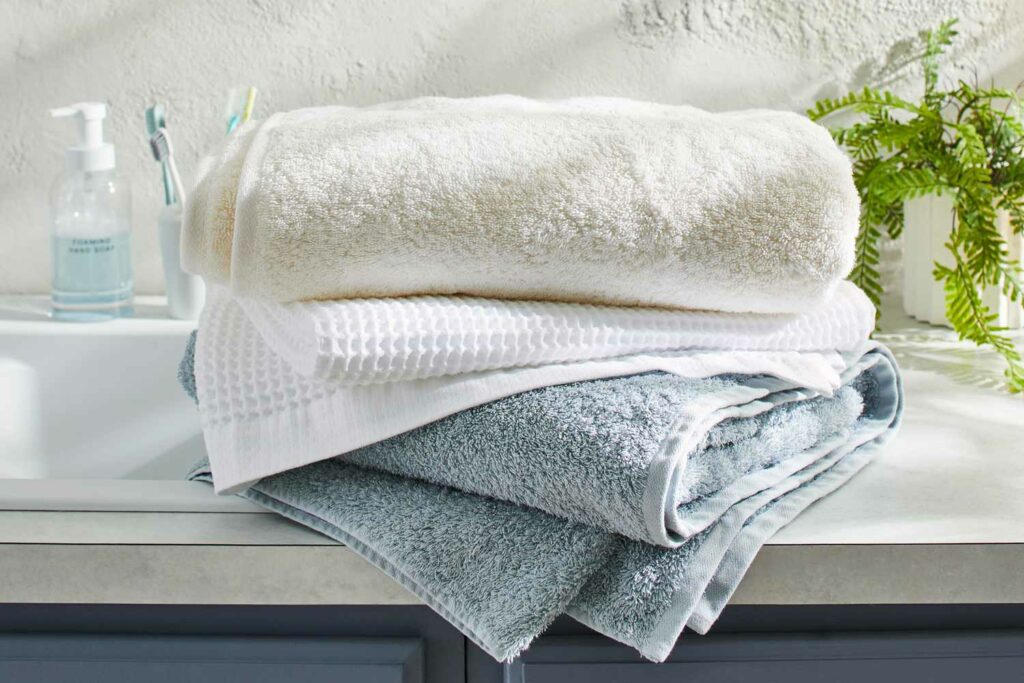 white towels