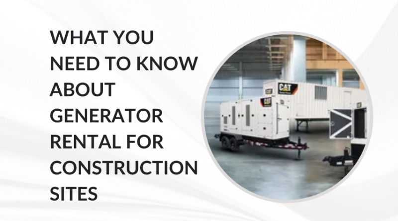 generator Rental in uae