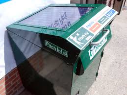 solar powered waste bins