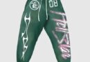 Hellstar Flame Flare Sweatpants Green