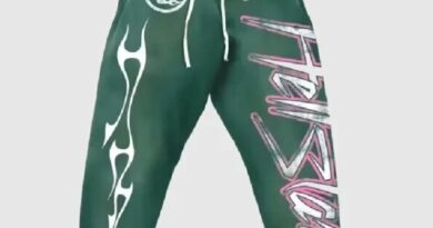 Hellstar Flame Flare Sweatpants Green