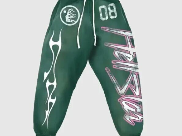 Hellstar Flame Flare Sweatpants Green