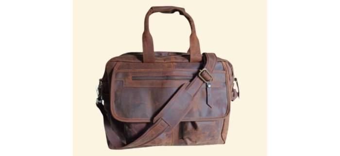 Vintage leather laptop bag​