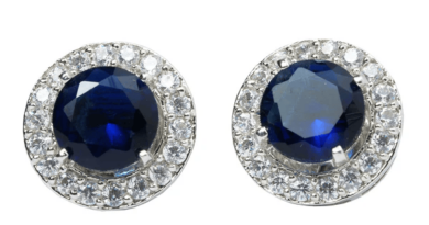 Sapphire Diamond Earrings