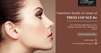 A luxurious salon setup at Tress Lounge 80 in Mohali, showcasing premium beauty services and expert stylists.