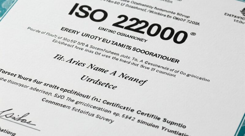 ISO 22000 certification