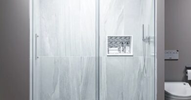 semi frameless shower door