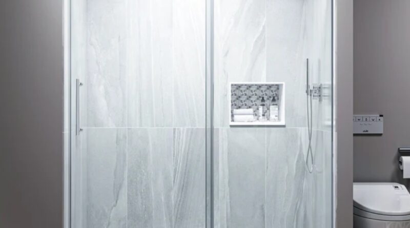 semi frameless shower door