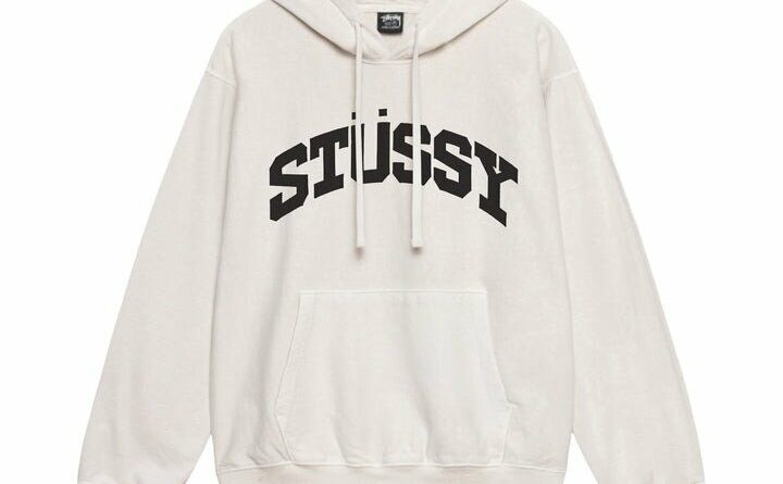 STUSSY BLOCK SPORT HOODIE WHITE