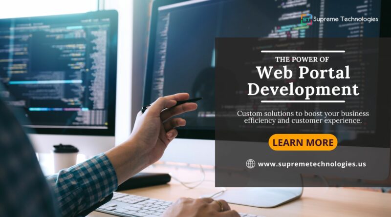 Professional web portal development services for businesses.